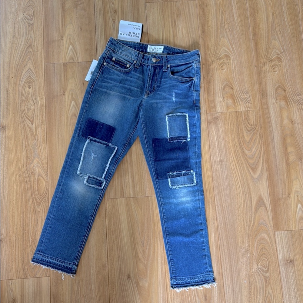 DEREK LAM Blue Patchwork Jeans